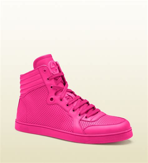 gucci high tops pink|gucci high top sneaker.